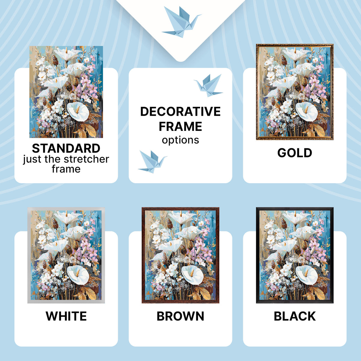 Paint by Numbers on a 40×50 cm Frame – Spring Callas – Flowers – LW 3006-01