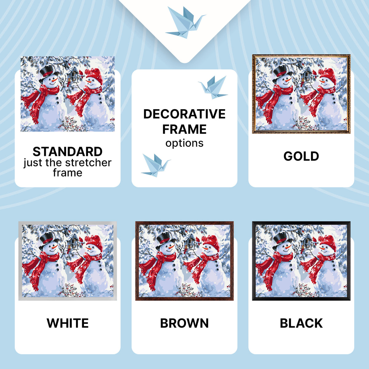 Paint by Numbers on a frame 40*50 cm winter – Merry Snowmen LW 3070