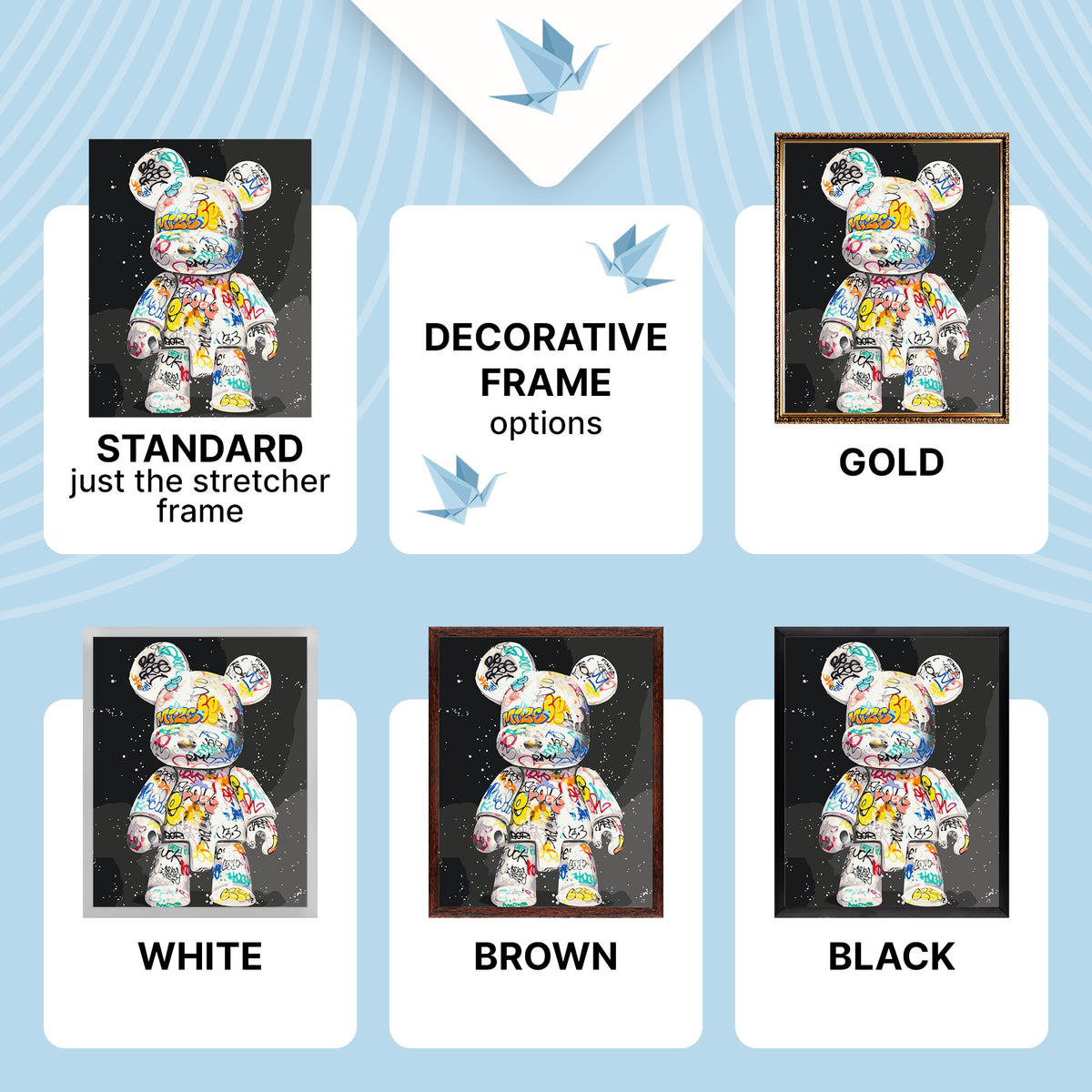 Paint by Numbers on a 40*50 cm frame – Bearbrick LW 32320