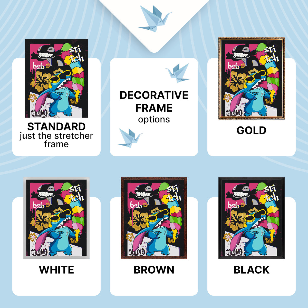 Paint by Numbers on a 40*50 cm frame Movie Heroes. Stitch with metallic colors LW 3423