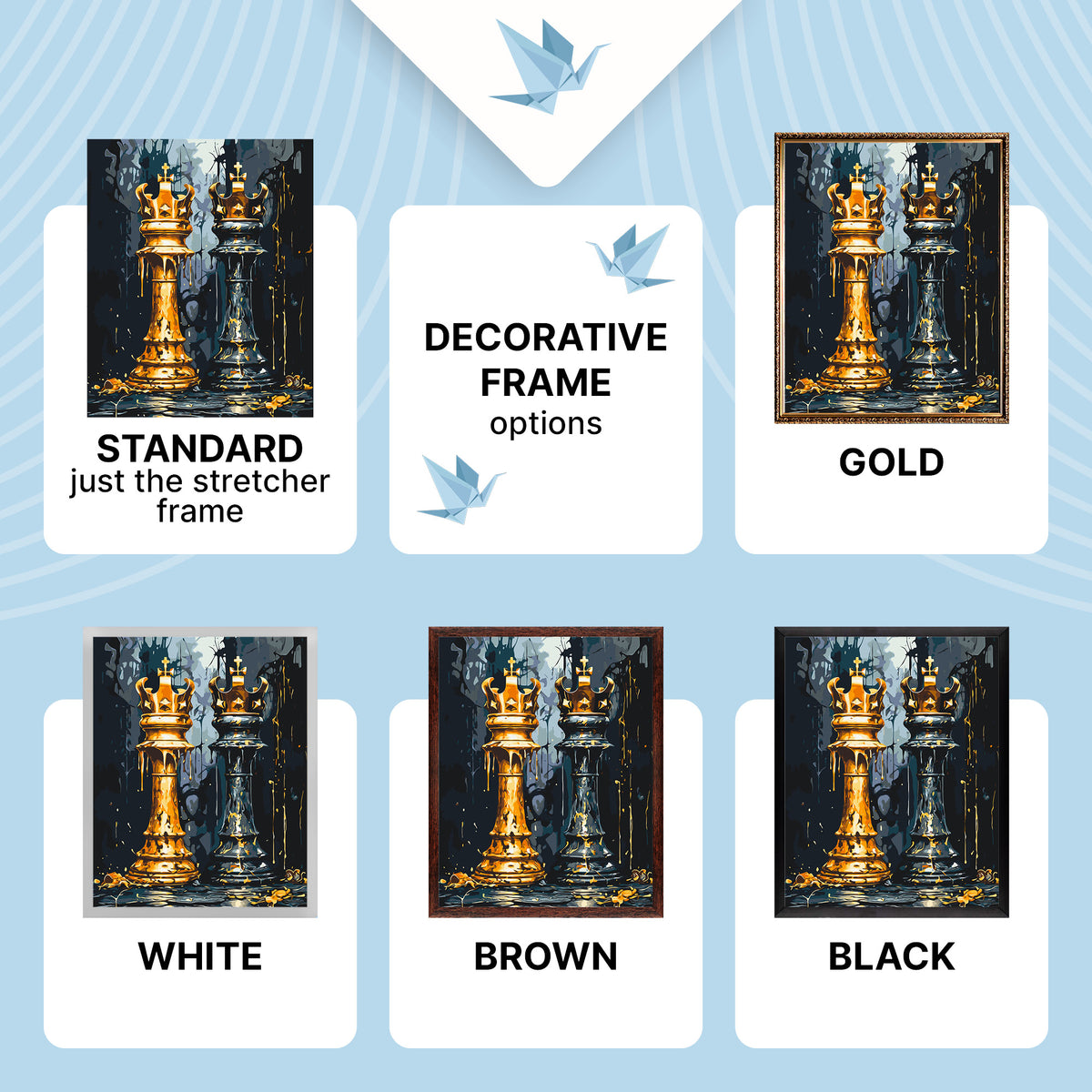 Paint by Numbers on a 40*50 cm frame – Chess: Royal Duel LW 3491