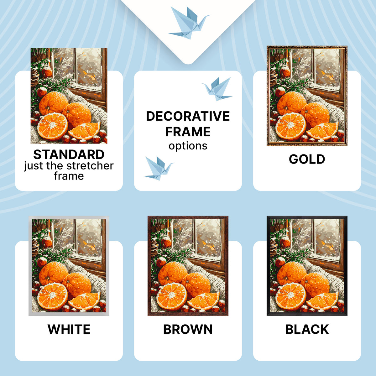Paint by Numbers on a 40×50 cm Frame – Winter Citrus – Winter/Christmas/Still Life – LW 3548
