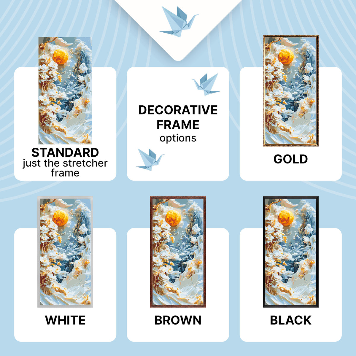 Paint by Numbers on a 40×80 cm Frame – Abstraction: Mountain Flowers – Landscape/Flowers – LW 5104