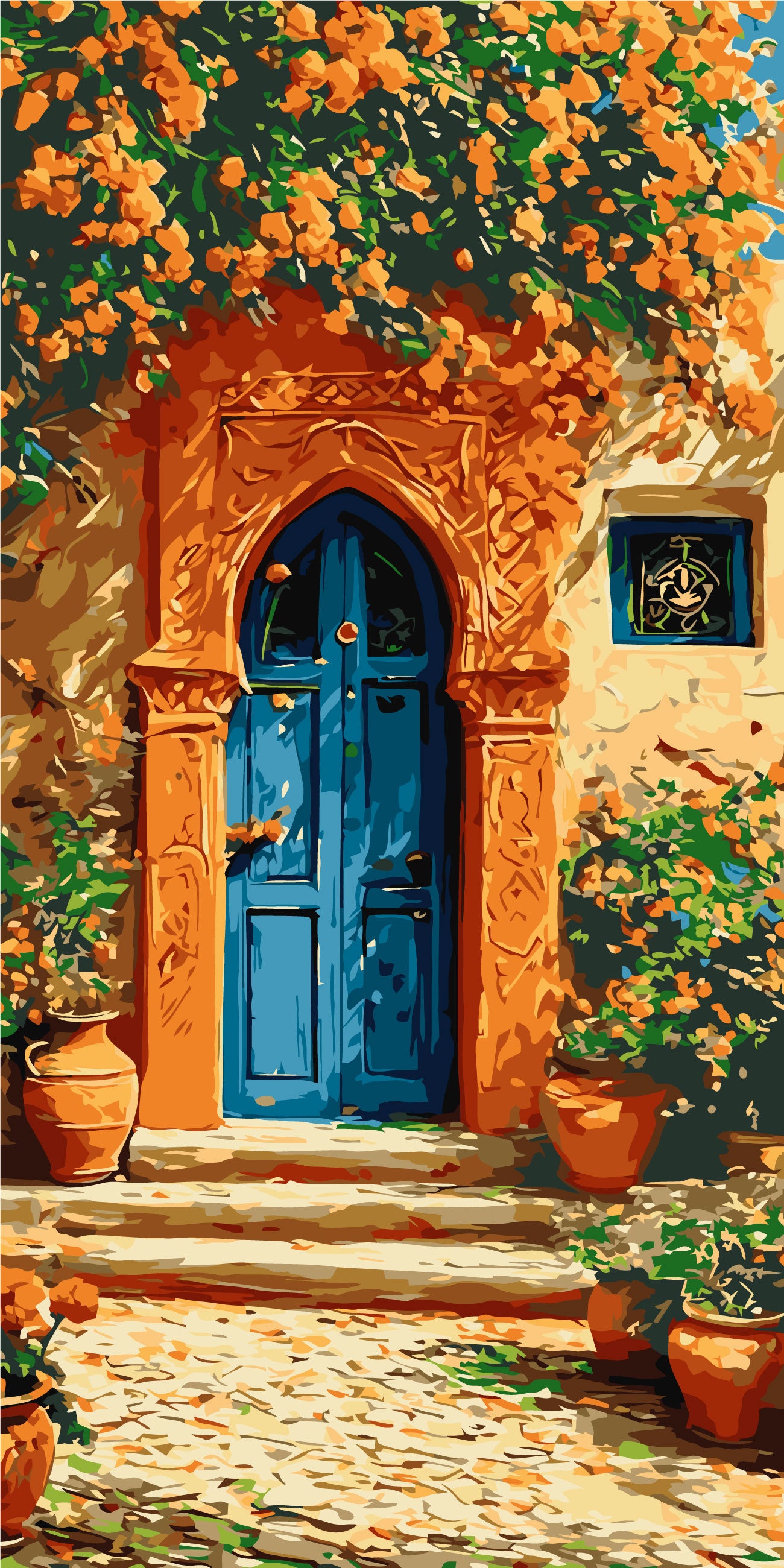 Maľovanie podľa čísel na ráme 40*80 cm - Provensalská nálada - Krajinka - LW 5147