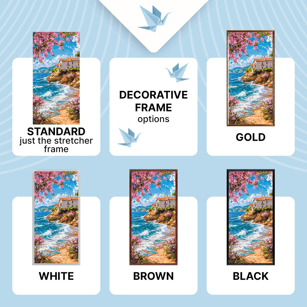 Paint by Numbers on a 40×80 cm Frame – Morning on the Shore – Landscape – LW 5161