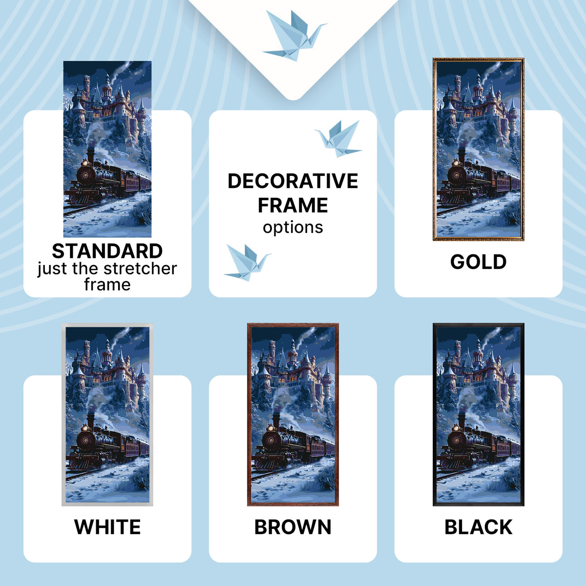 Paint by Numbers on a 40×80 cm Frame – Winter Path to a Dream – Winter/Christmas/Landscape – LW 5173