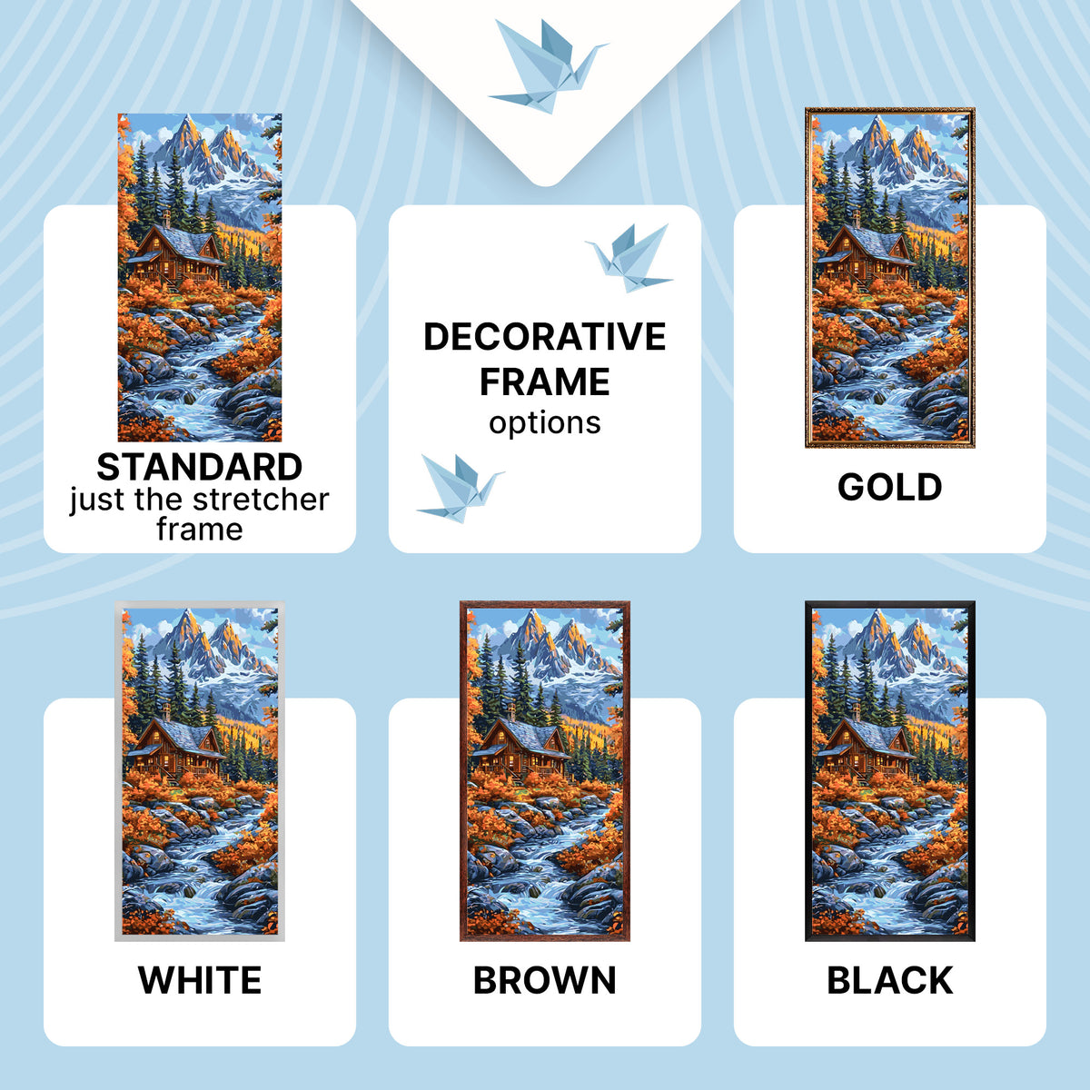 Paint by Numbers on a 40×80 cm Frame – Autumn Forest – Landscape – LW 5175