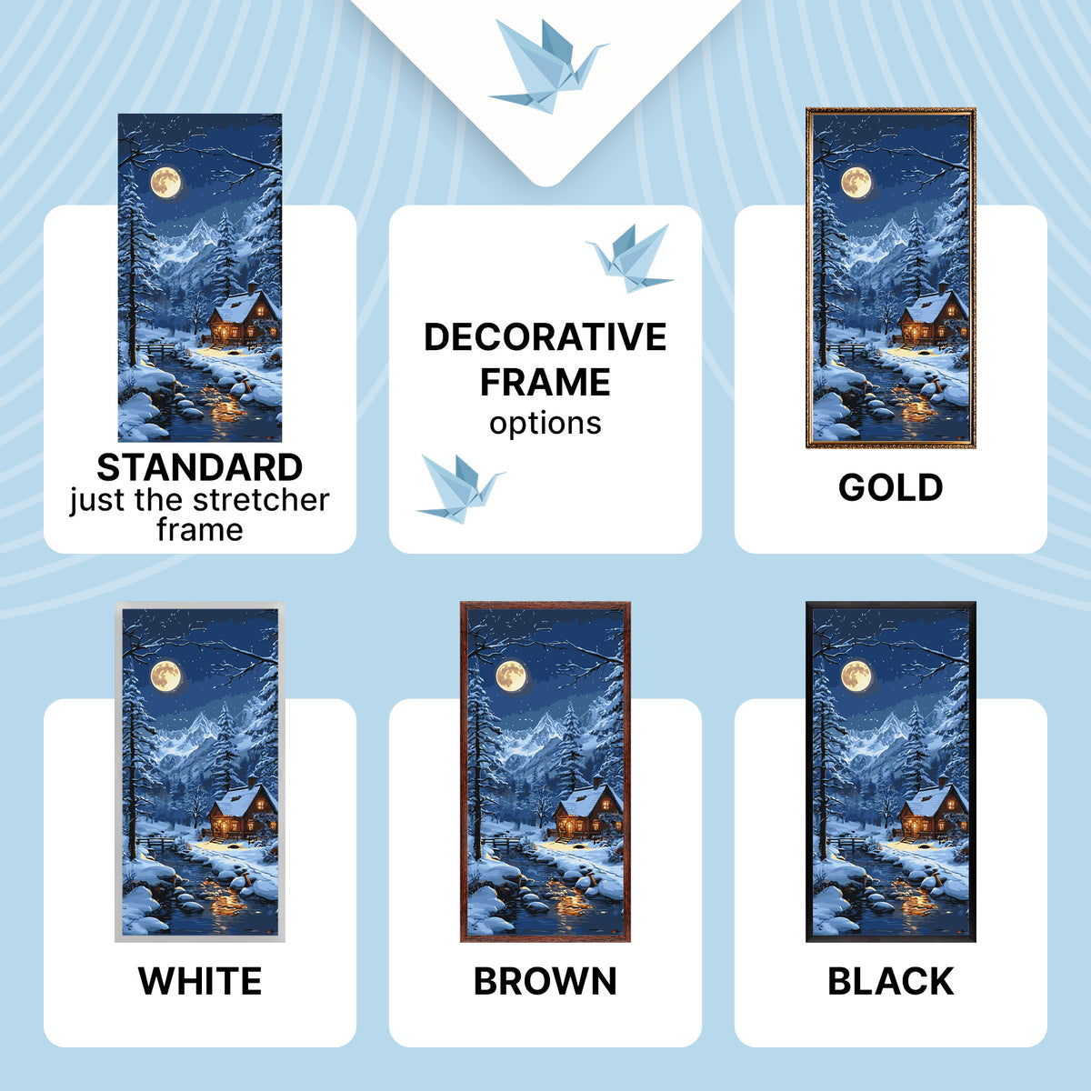 Paint by Numbers on a 40×80 cm Frame – Winter Coziness – Winter/Christmas/Landscape – LW 5178