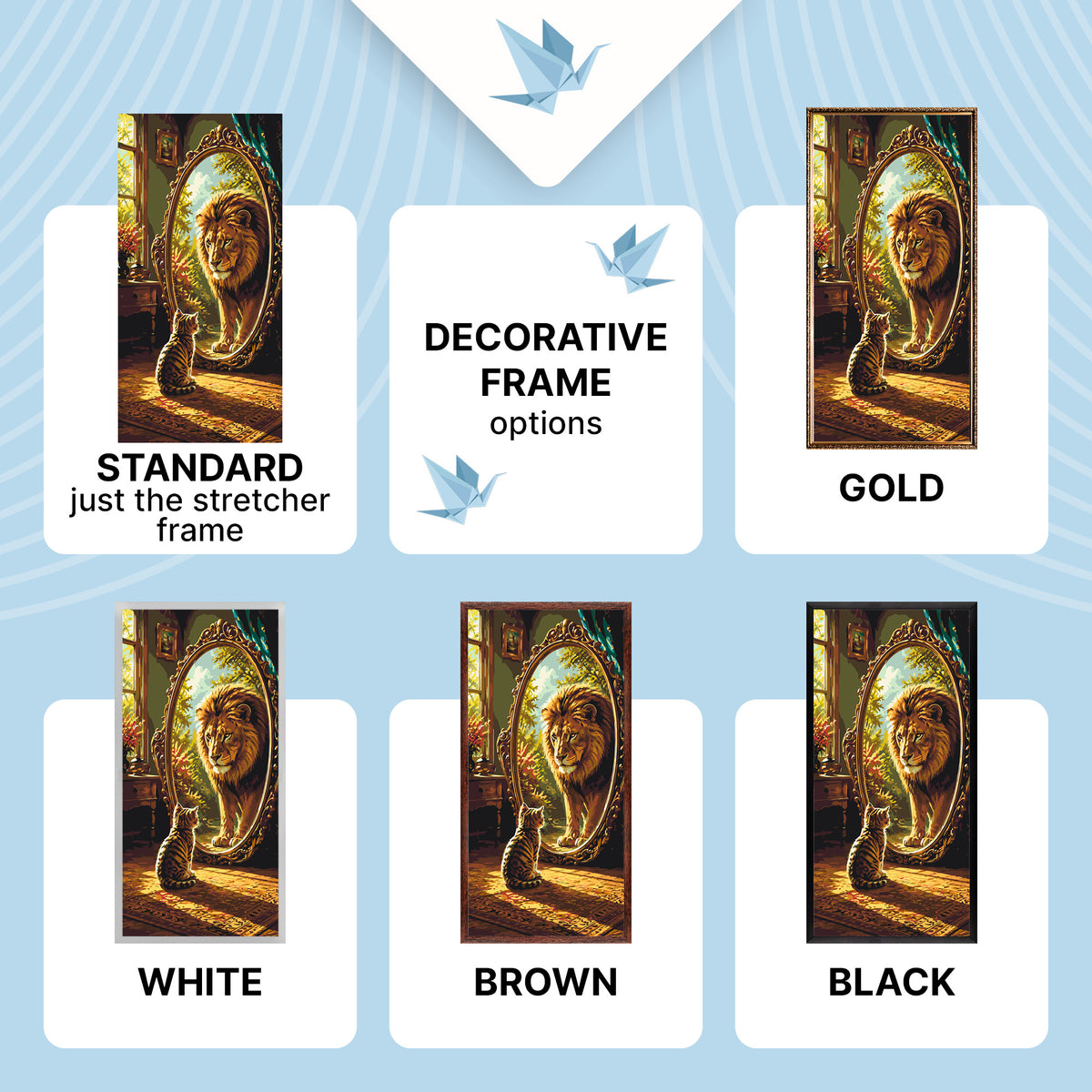 Paint by Numbers on a 40×80 cm Frame – See the Lion in Yourself – Animals – LW 5227