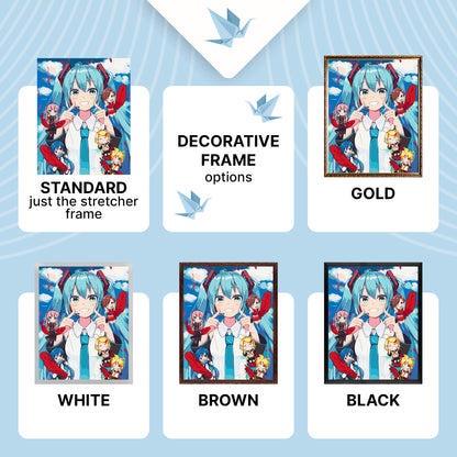 Paint by Numbers on a 40×50 cm Frame – Vocaloid Miku Hatsune – Anime – LW 0650