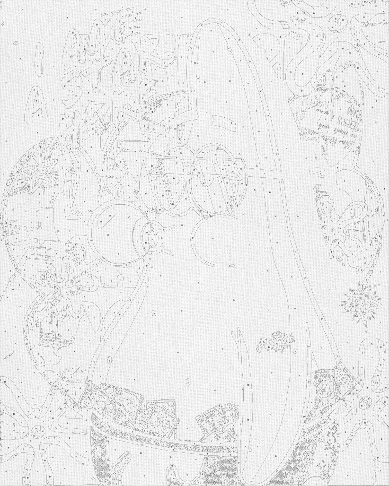Paint by Numbers on a 40*50 cm frame – Movie heroes. SpongeBob – Patrick LW 10739