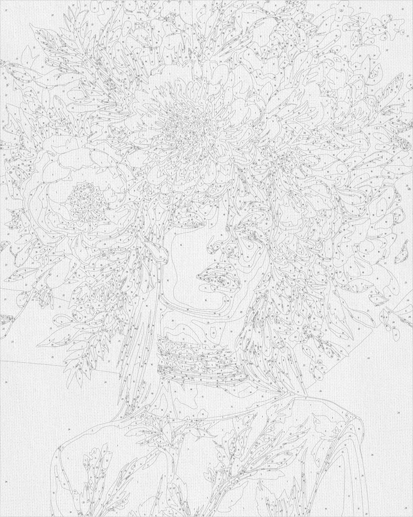 Paint by numbers on frame 40*50 cm – People. Girl in Hydrangeas LW 12710