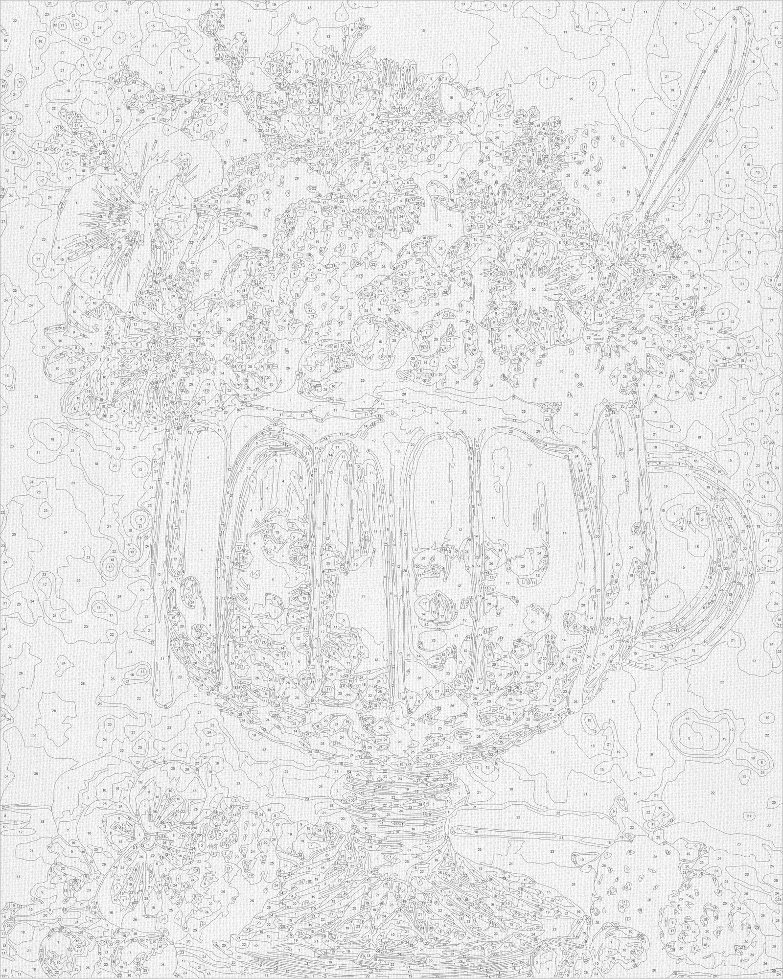 Maľovanie podľa čísel na ráme 40*50 cm - Kvetinovo-bobuľový dezert - Zátišie - LW 3003-01