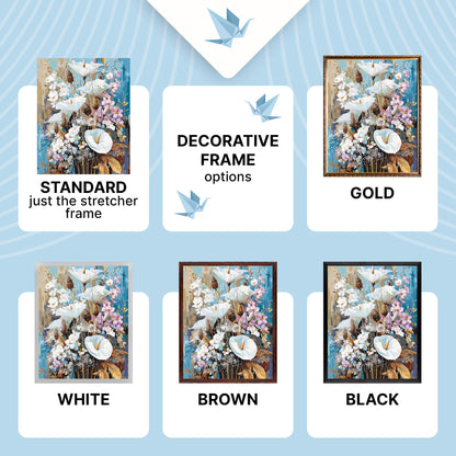 Paint by Numbers on a 40×50 cm Frame – Spring Callas – Flowers – LW 3006-01