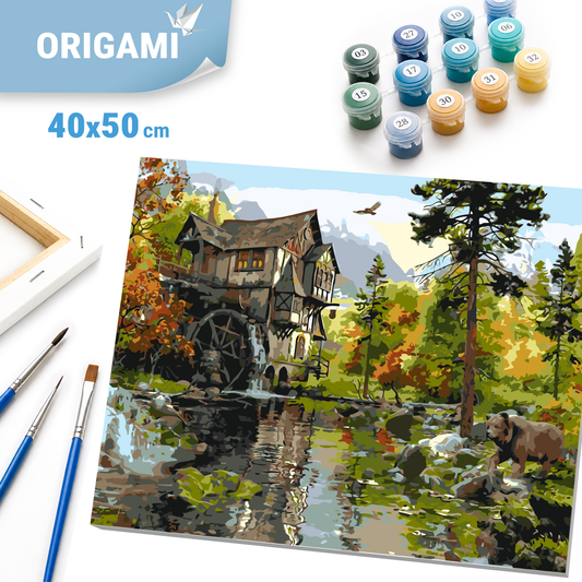 Maľovanie podľa čísel na ráme 40*50 cm - Lesná rozprávka - Krajinka - LW 30340