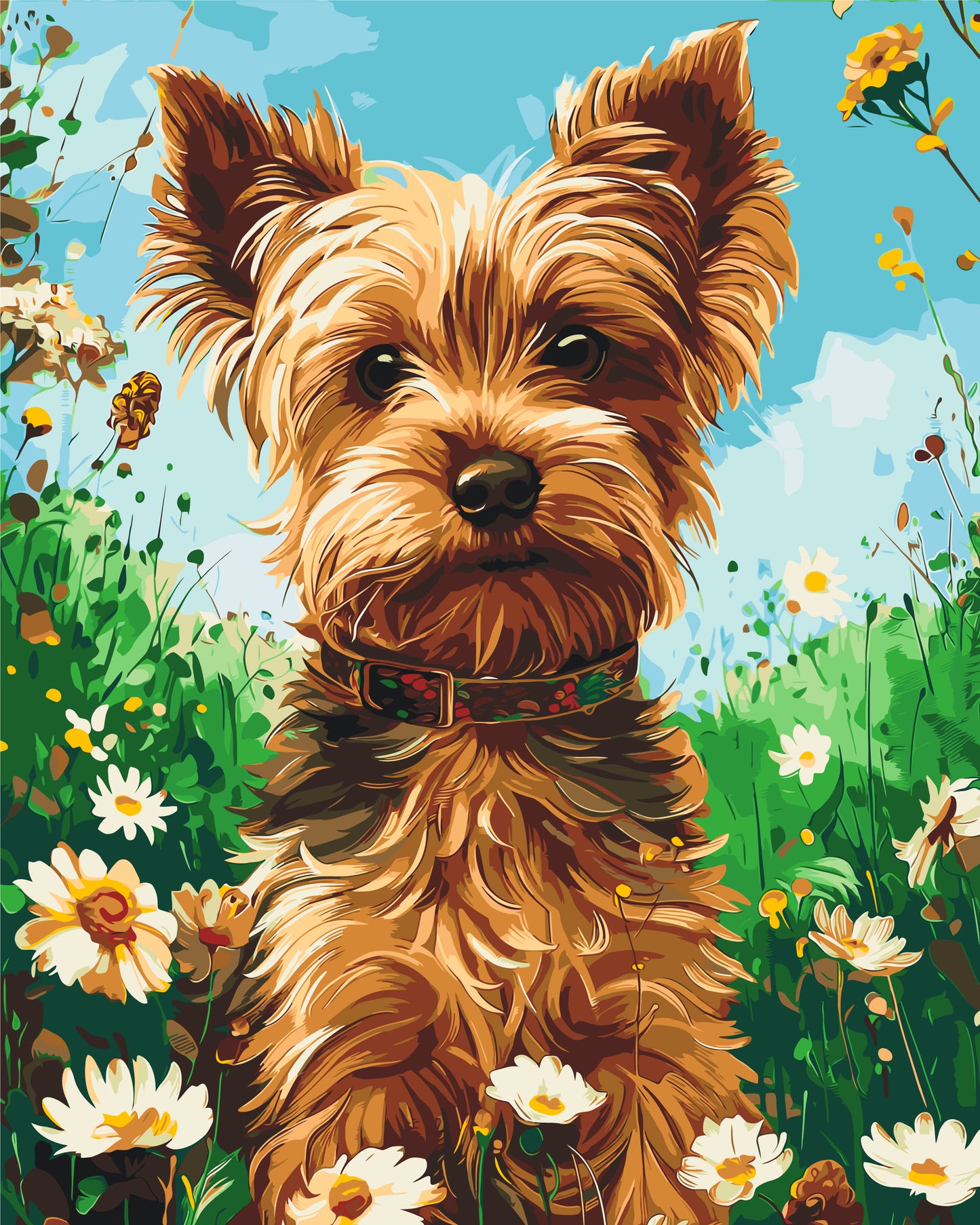 Maľovanie podľa čísel na ráme 40*50 cm - Jorkšírsky teriér - Zvieratá - LW 30470