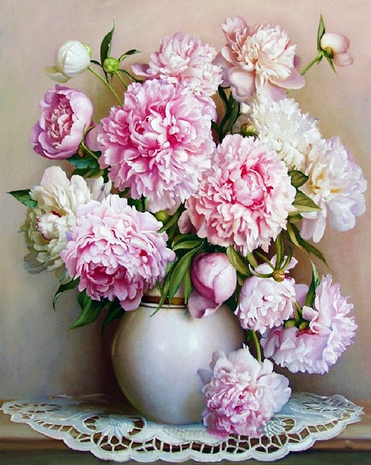 Paint by Numbers on frame 40*50 cm – Peonies in a vase LW 3068