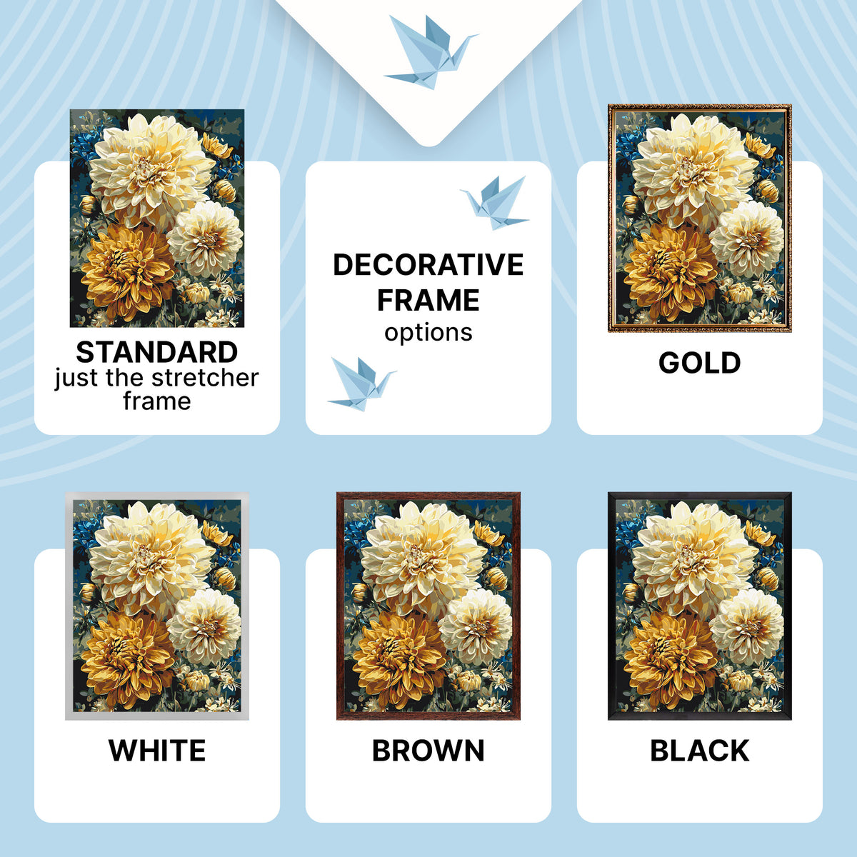 Paint by Numbers on a 40×50 cm Frame – Summer Bouquet – Flowers – LW 3093-01