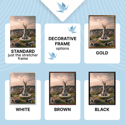 Paint by Numbers on a 40×50 cm Frame – Ukrainian Motifs: Kyiv, Motherland Monument – Landscape – LW 3124