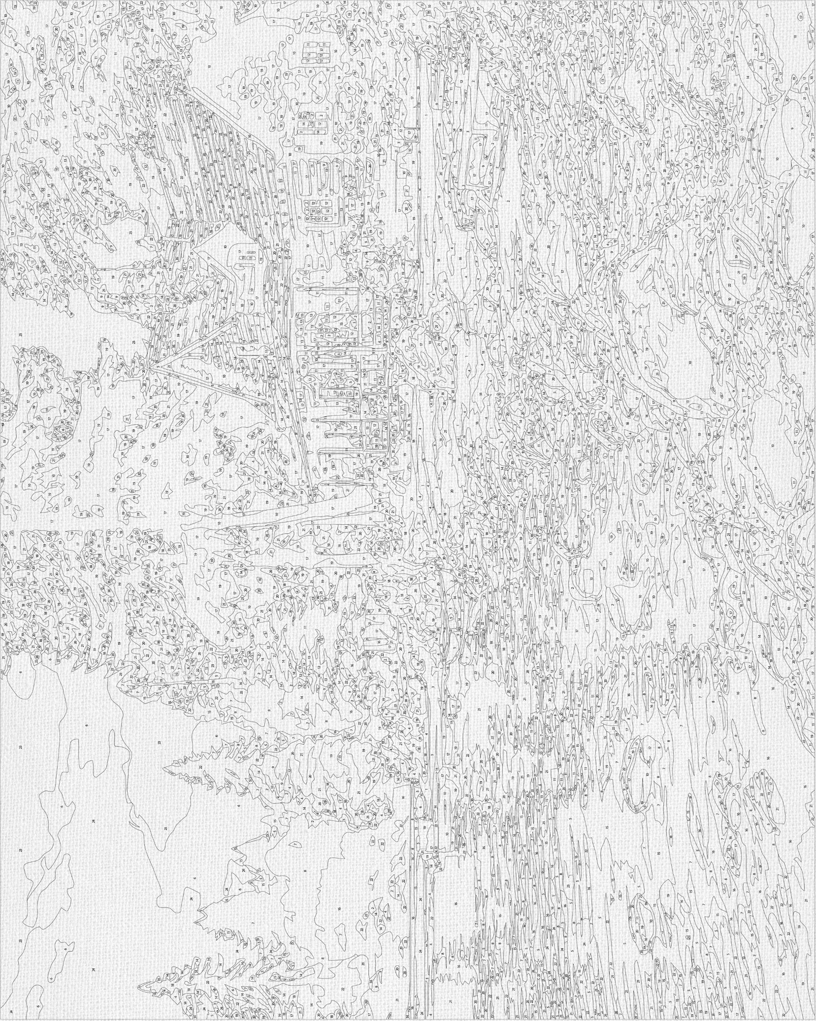 Paint by Numbers on a frame 40*50 cm – Landscape. House in the Forest LW 31250