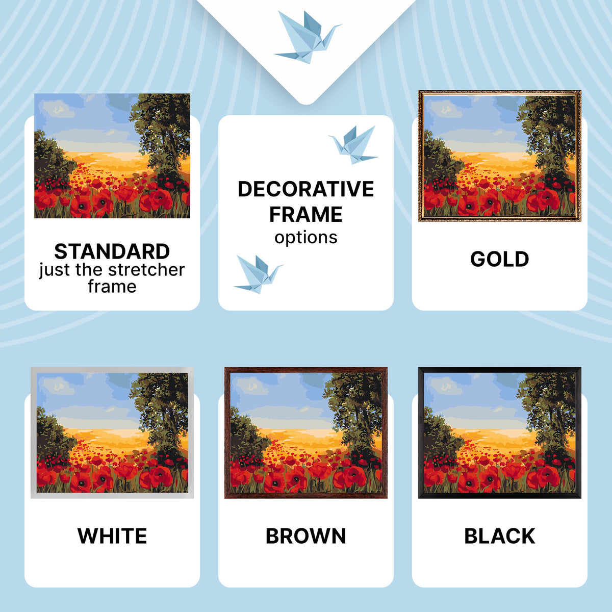 Paint by numbers – meadow full of wild poppies