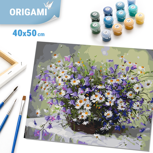 Paint by Numbers on frame 40*50 cm – Flowers. Daisy bouquet LW 31500