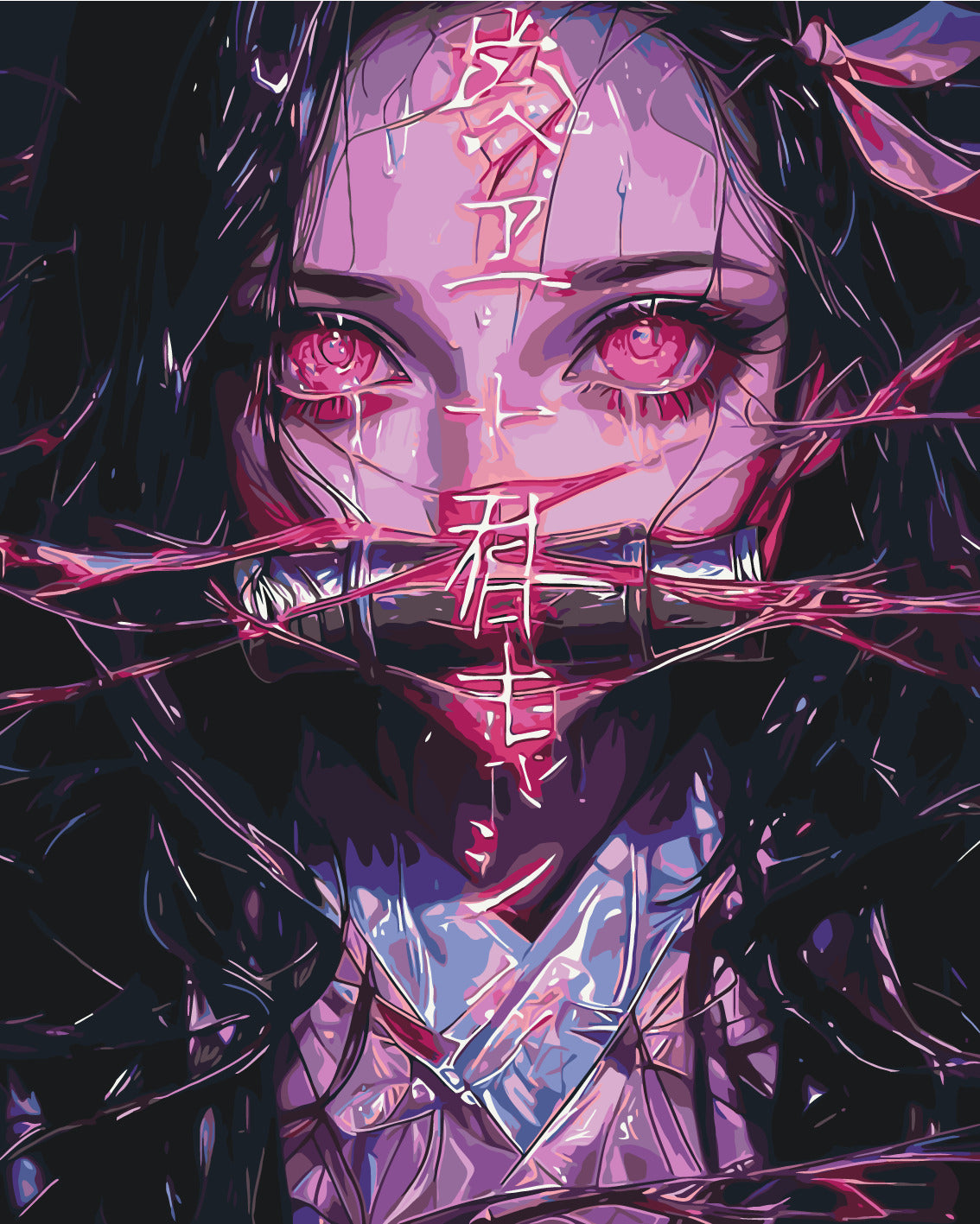 Paint by Numbers on a 40*50 cm frame – Anime. Nezuko Kamado (Demon Slayer) LW 31519