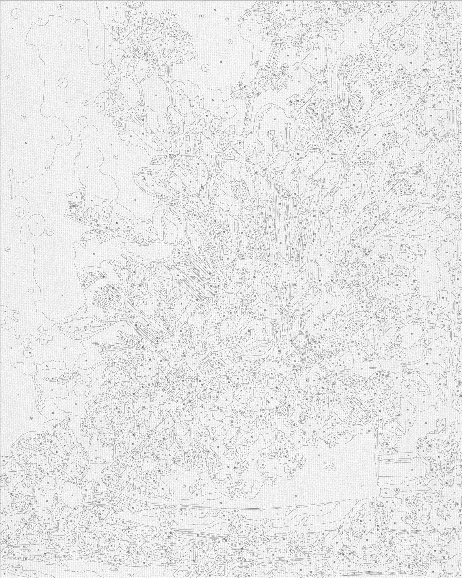 Maľovanie podľa čísel na ráme 40*50 cm - Jarné krokusy - Kvety - LW 31520-01