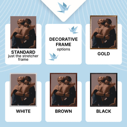 Paint by Numbers on a 40×50 cm Frame – Couple Embracing 18+ – People – LW 3166