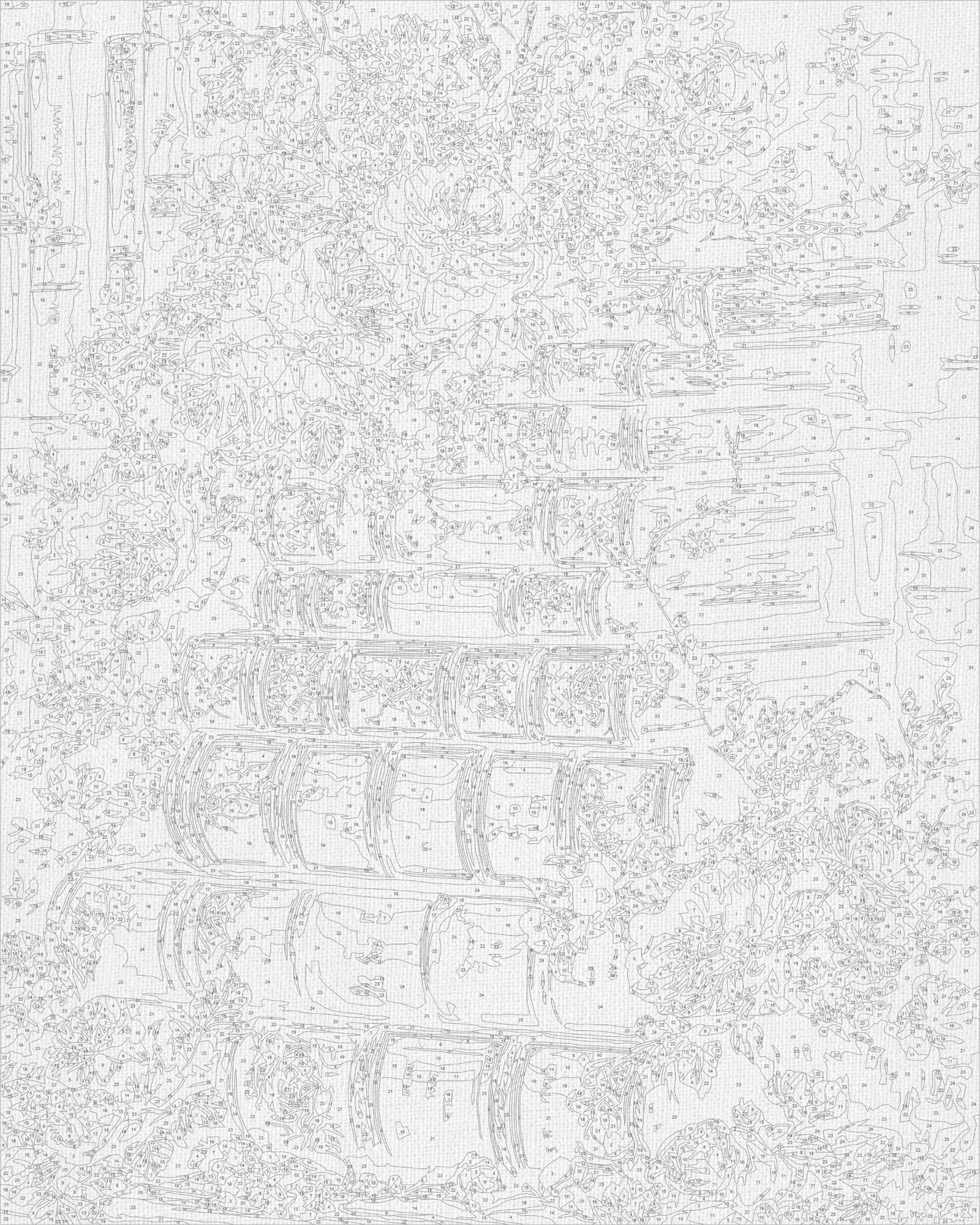 Maľovanie podľa čísel na ráme 40*50 cm - Literárna záhrada - Kvety - LW 3173-01