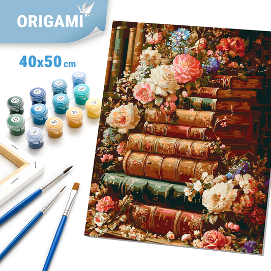 Paint by Numbers on a 40x50 cm frame - Literary Garden - Flowers - LW 3173-01