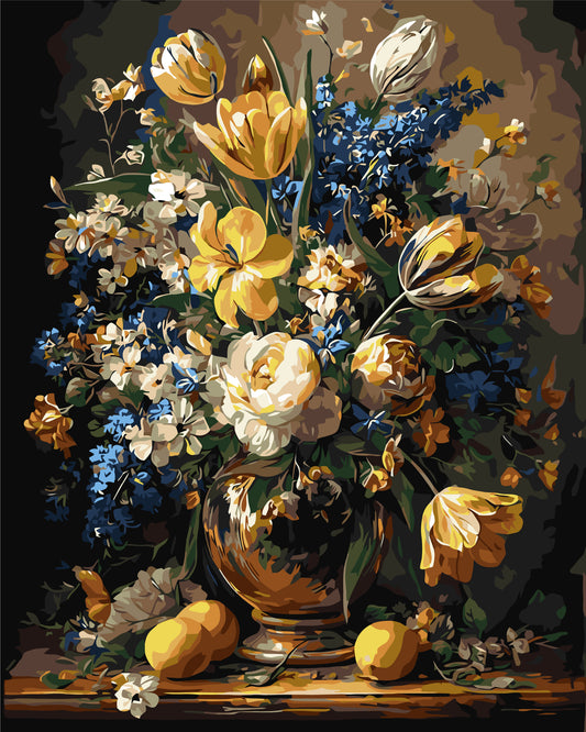 Paint by Numbers on a frame 40*50 cm Flowers - Rich bouquet in a vase LW 3174-01