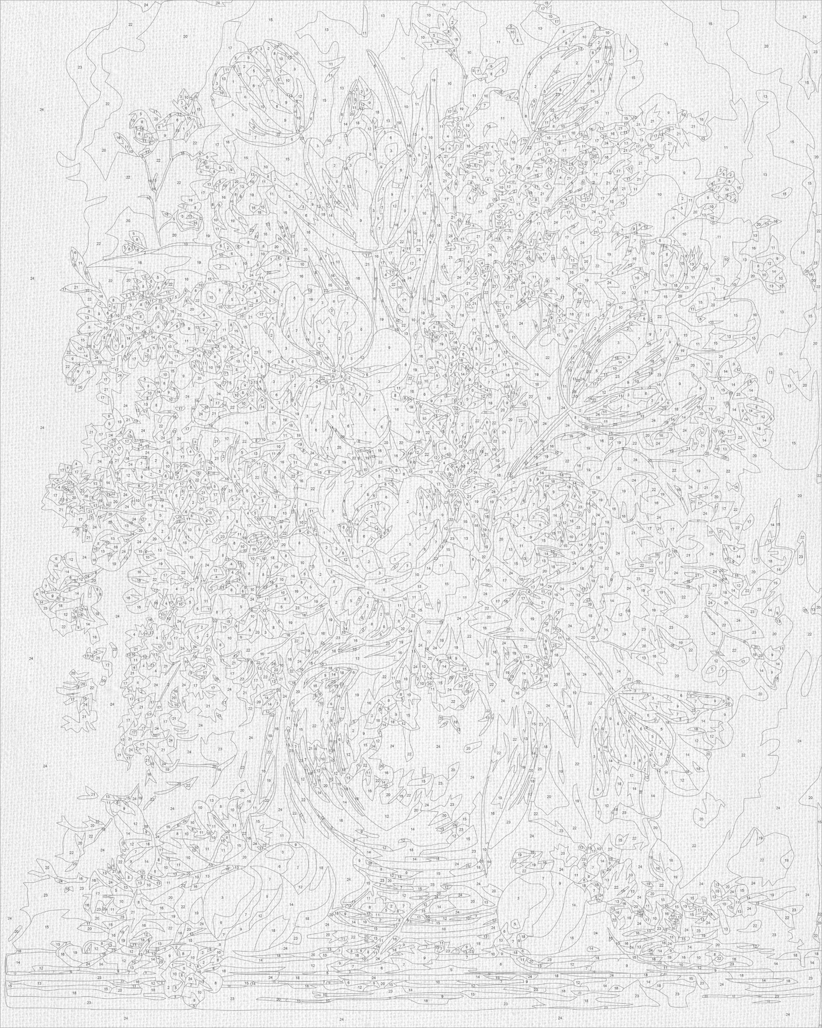Paint by Numbers on a frame 40*50 cm Flowers - Rich bouquet in a vase LW 3174-01