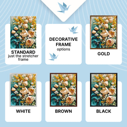 Paint by Numbers on a 40×50 cm Frame – Spring Tulips – Flowers – LW 3178-01