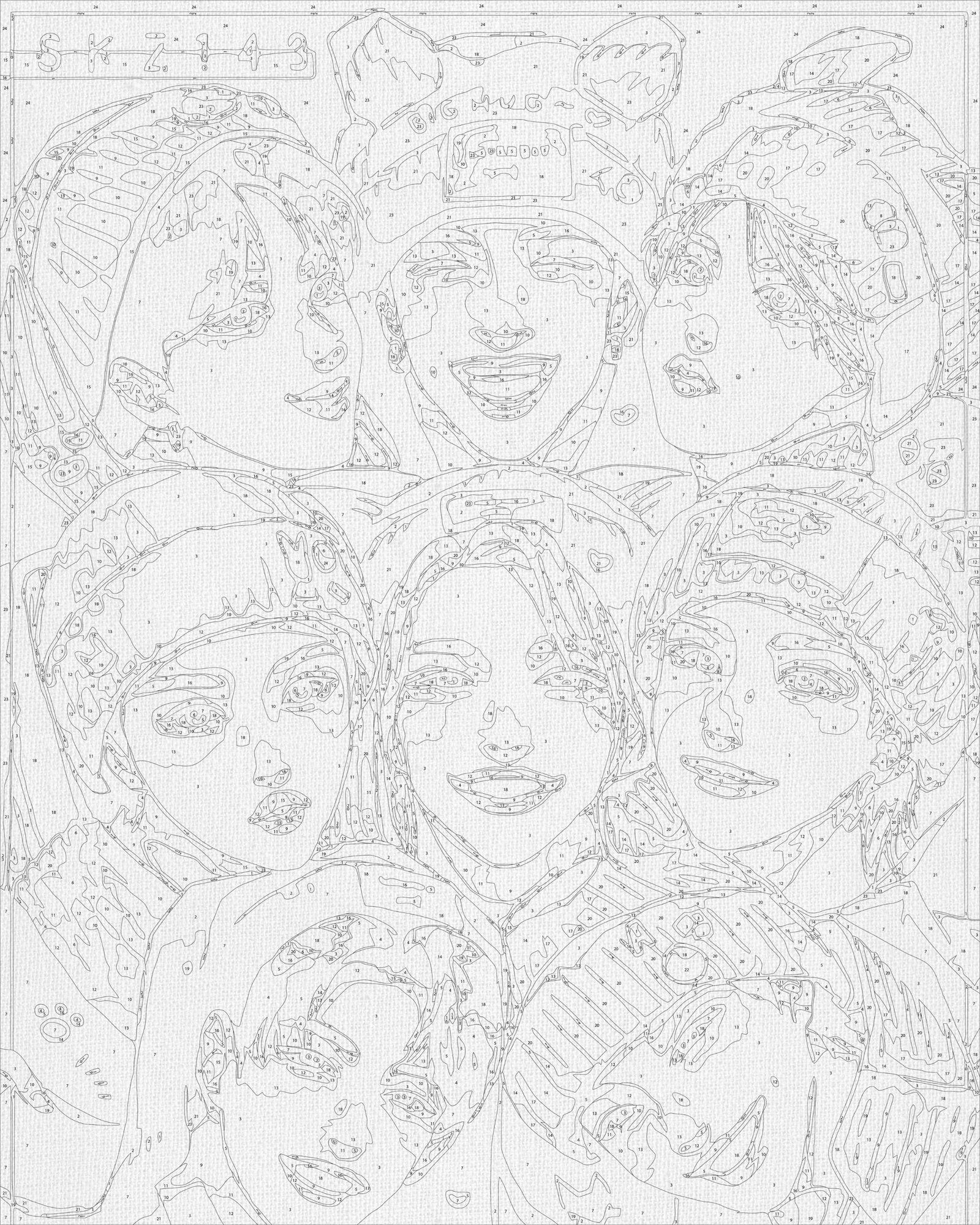 Paint by Numbers on a frame 40*50 cm K-pop, Stray Kids LW 31890
