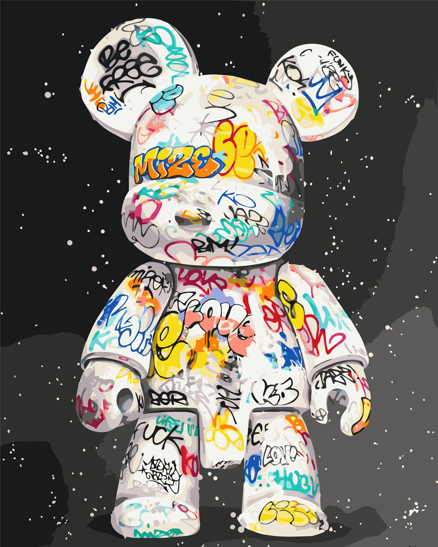 Paint by Numbers on a 40*50 cm frame – Bearbrick LW 32320