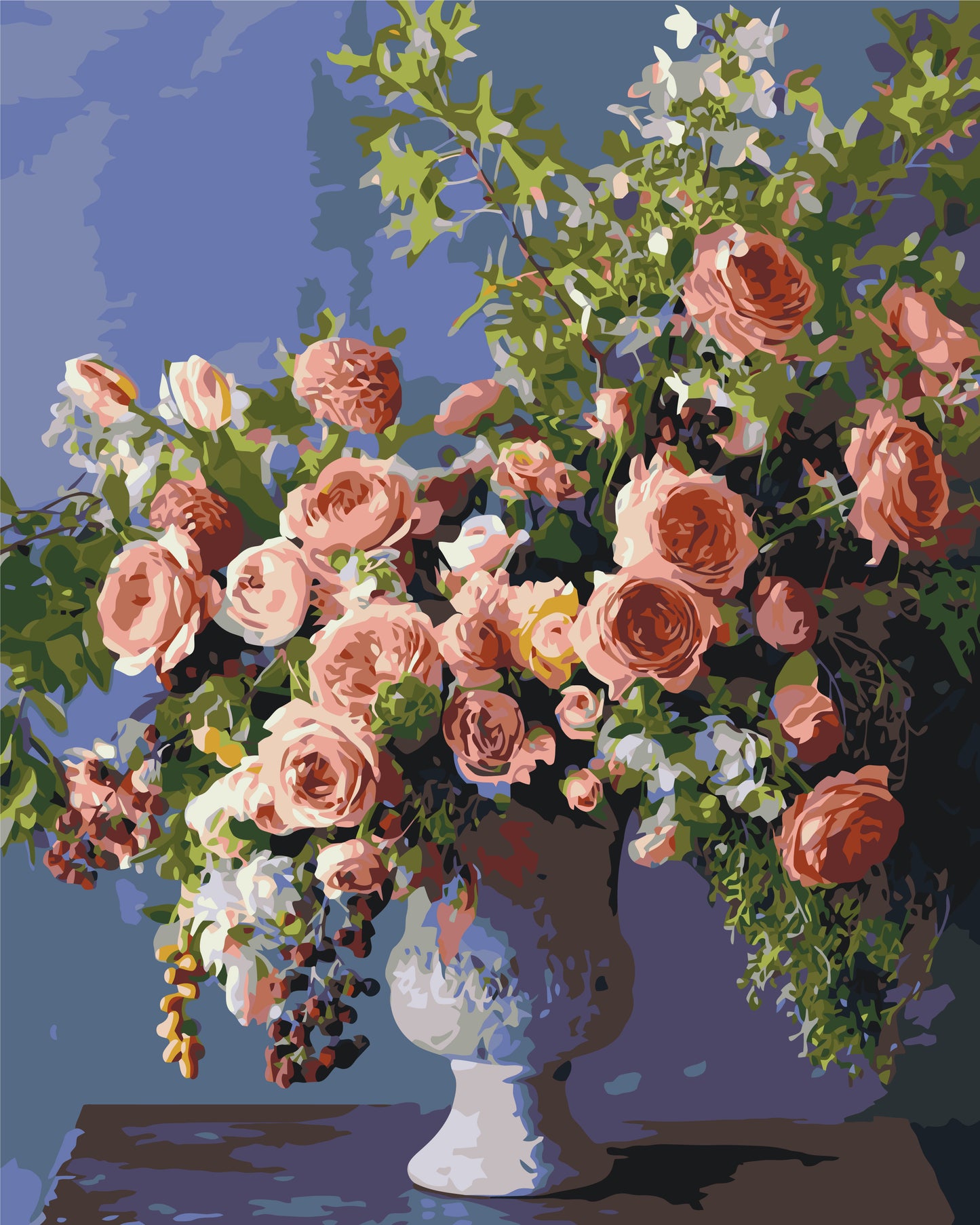 Paint by Numbers on a frame 40*50 cm – Bouquet of Peonies in a Vase LW 3239