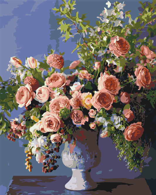 Paint by Numbers on a frame 40*50 cm – Bouquet of Peonies in a Vase LW 3239
