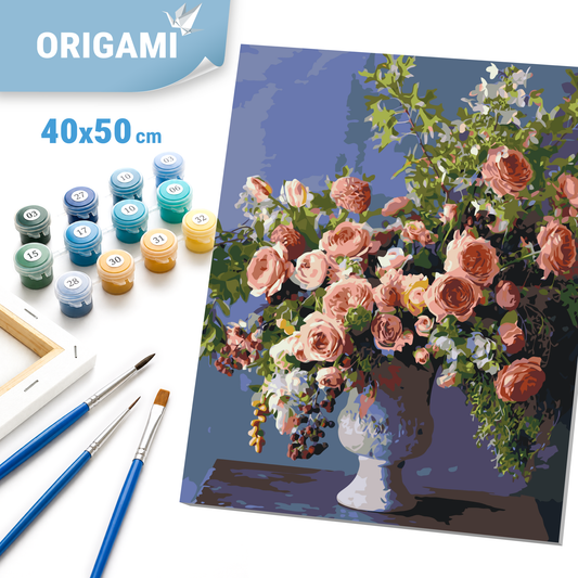Paint by Numbers on a frame 40*50 cm – Bouquet of Peonies in a Vase LW 3239