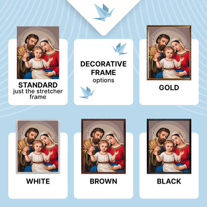 Paint by Numbers on a 40×50 cm Frame – Holy Family – Religion – LW 3243