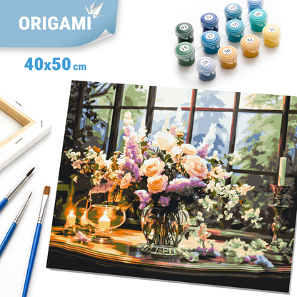 Paint by numbers on frame 40*50 cm – Wildflowers on the table LW 32450
