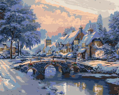 Paint by Numbers on canvas 40*50 cm Christmas Winter Wonderland LW 3254