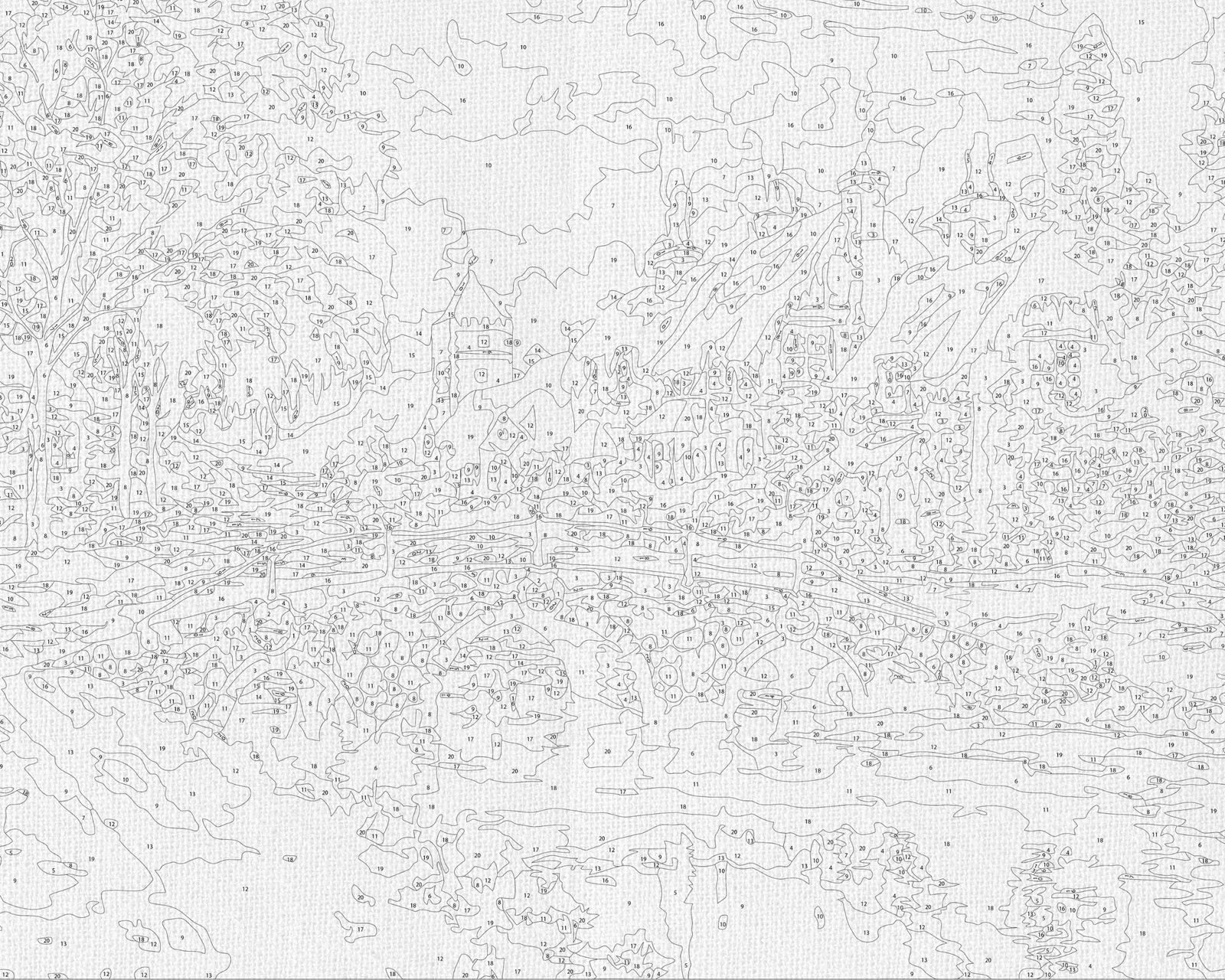Paint by Numbers on canvas 40*50 cm Christmas Winter Wonderland LW 3254