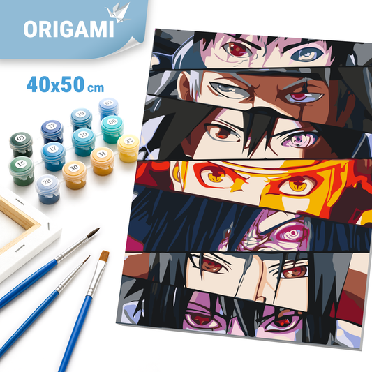 Maľovanie podľa čísel na ráme 40*50 cm - Naruto, sila očí - Anime - LW 3272