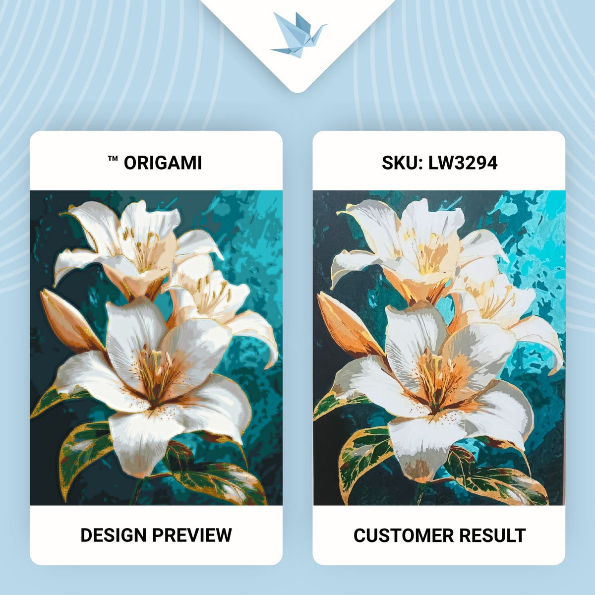 Paint by Numbers on a 40×50 cm Frame – Water Lily with Metallic Paints – Flowers – LW 3294