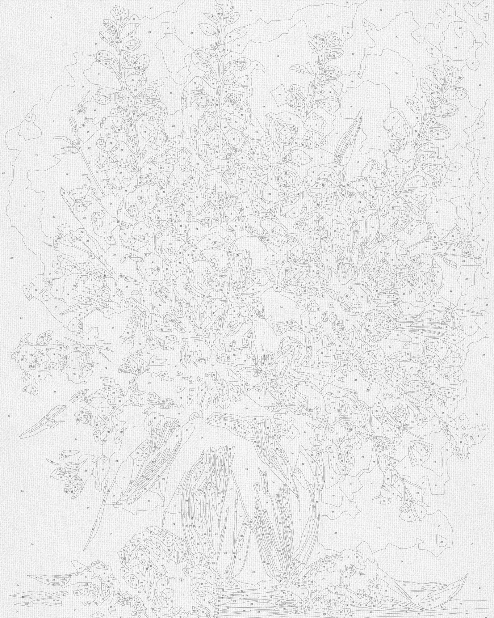 Maľovanie podľa čísel na ráme 40*50 cm - Čarovná kytica - Kvety - LW 3298-01
