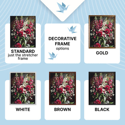 Paint by Numbers on a 40×50 cm Frame – Enchanting Bouquet – Flowers – LW 3298-01