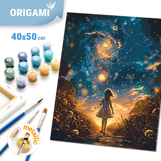 Paint by Numbers on a 40*50 cm frame – Moonlight. Space LW 3299
