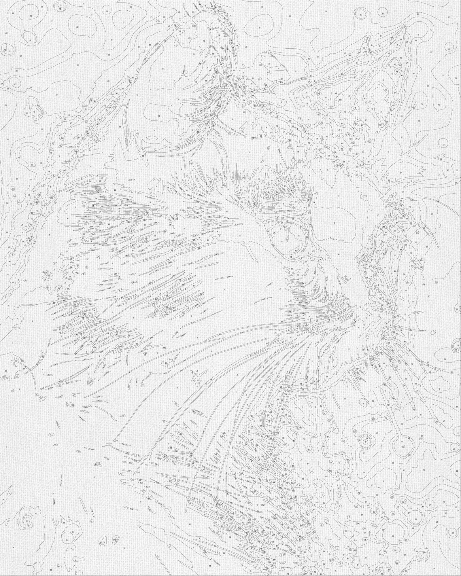 Paint by Numbers on Frame 40*50 cm Black Cat. Animals. With metallic paints LW 3301