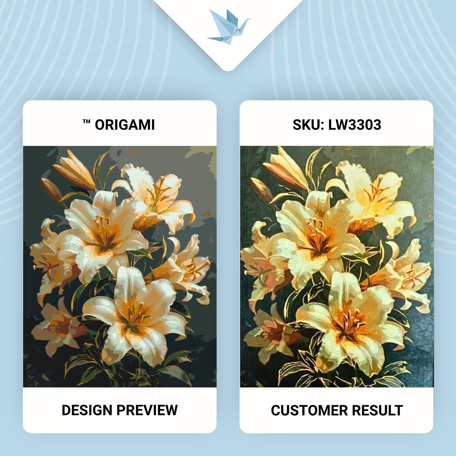 Paint by Numbers on a 40*50 cm frame Flowers Vibrant Lilies with Metallic Paints LW 3303